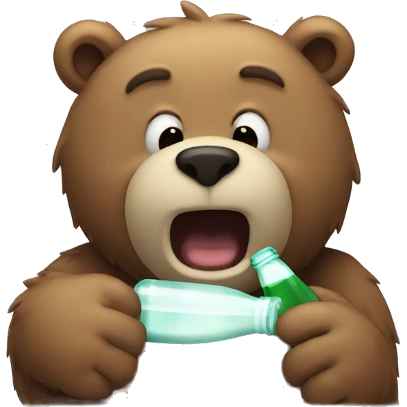 drunk bear emoji