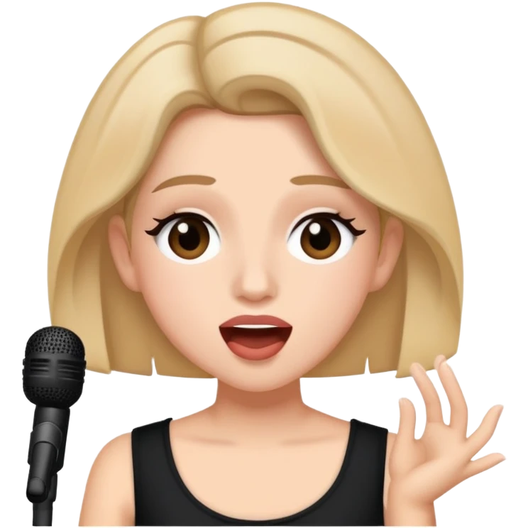 gracie abrams doing a concert emoji
