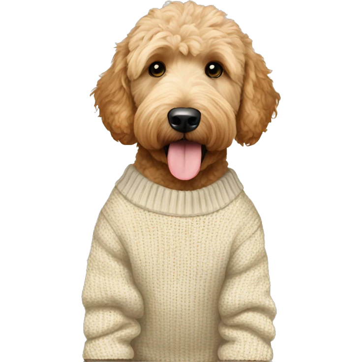 Goldendoodle sweater emoji