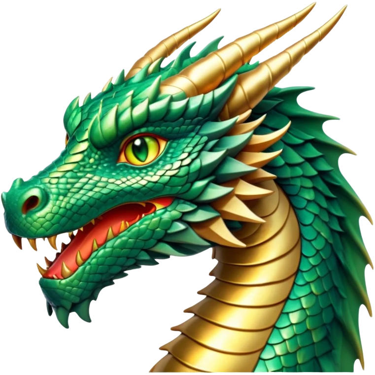 cinematic-noble-dragon-portrait-emoji,-poised-and-majestic,-with-a-sinuous,-elongated-body-covered-in-intricately-detailed,-shimmering-scales-in-hues-of-emerald-and-gold,-and-piercing,-fiery-eyes-that-reflect-ancient-wisdom; emoji