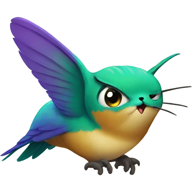half humming bird half cat emoji
