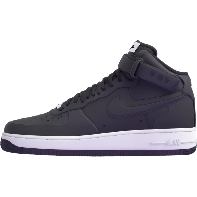 black Nike Air Force 1 shoes emoji