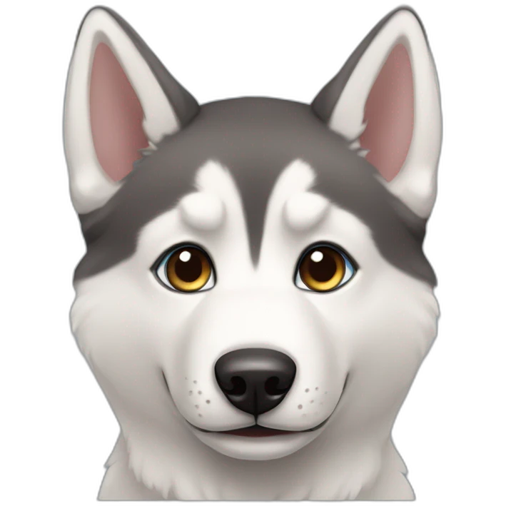 puppy syberian husky dog emoji