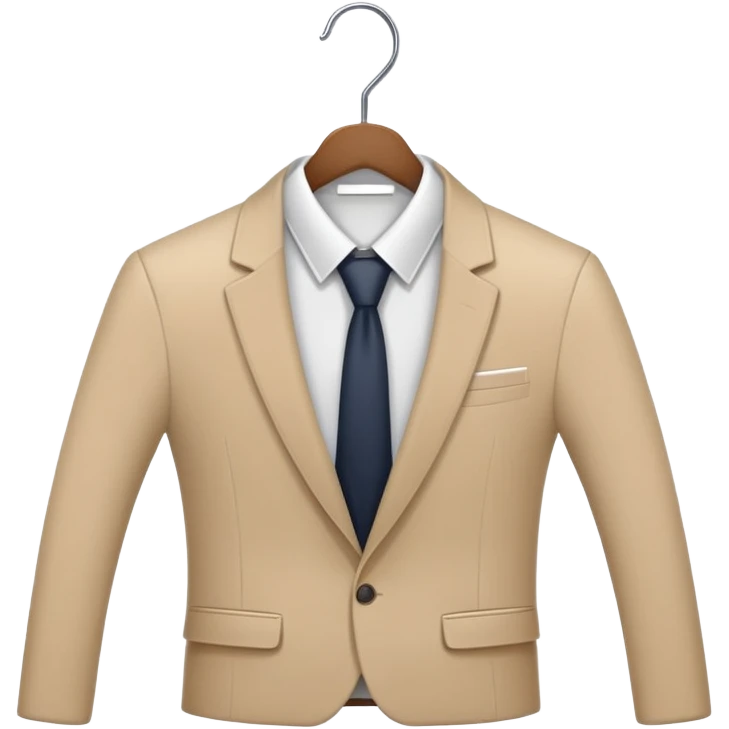 Minimalist clothes hanger with business blazer, professional style icon emoji