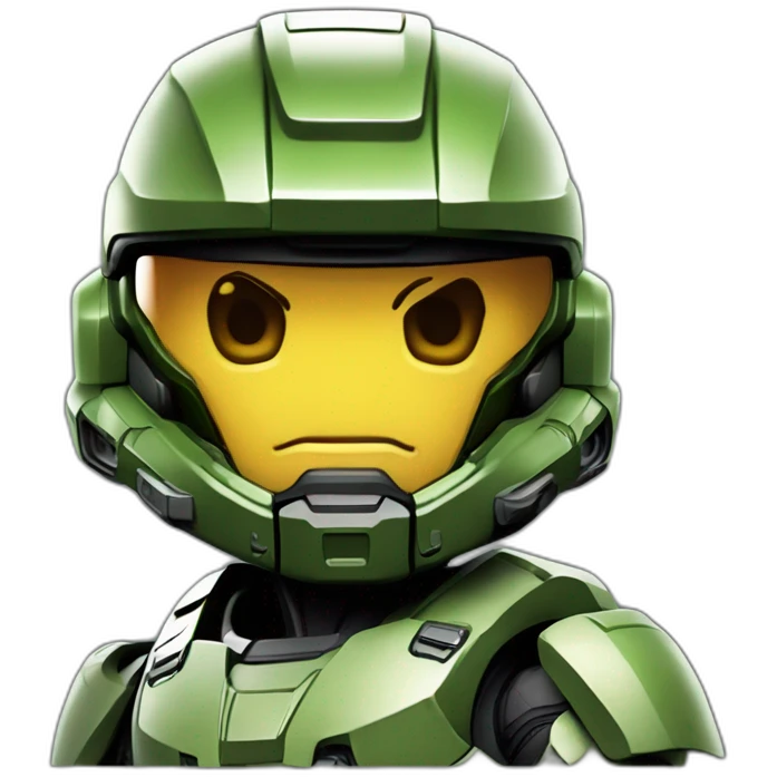 Master chief from halo in the apple iPhone Memoji style emoji