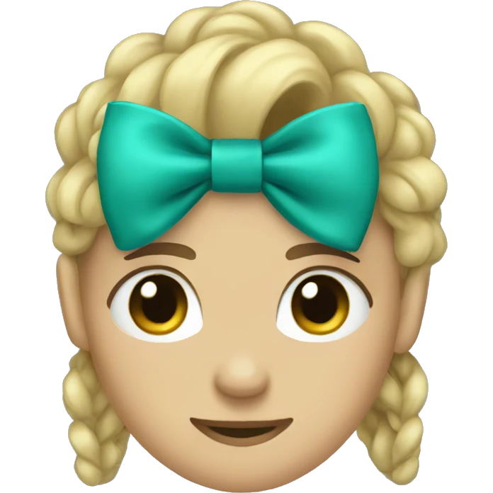 Teal bow emoji