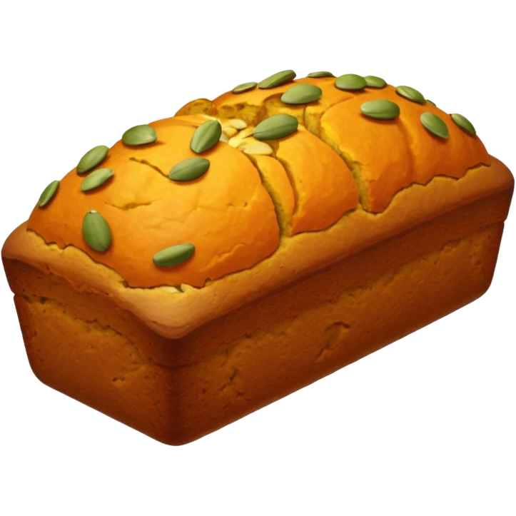 Pumpkin bread - this bread is like a loaf of bread with pumpkin seeds on top emoji