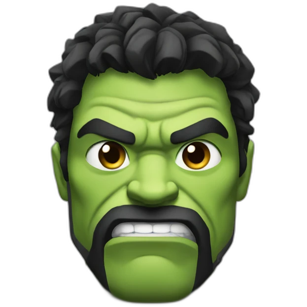 hulk with black beard emoji