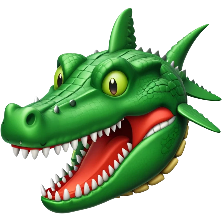 Plane with crocodile head emoji