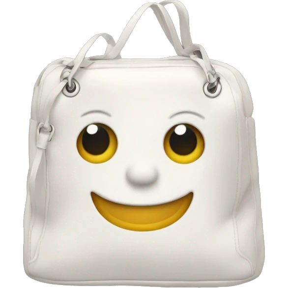 A whie channel bag emoji