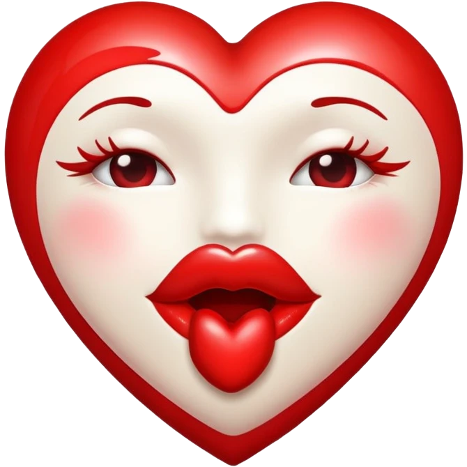 Kiss and heart emoji