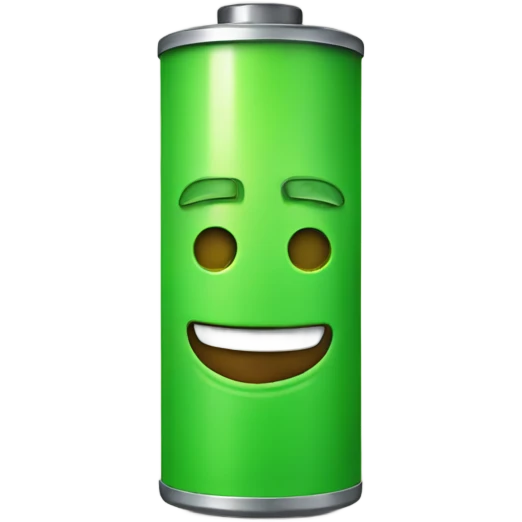 Green happy battery  emoji