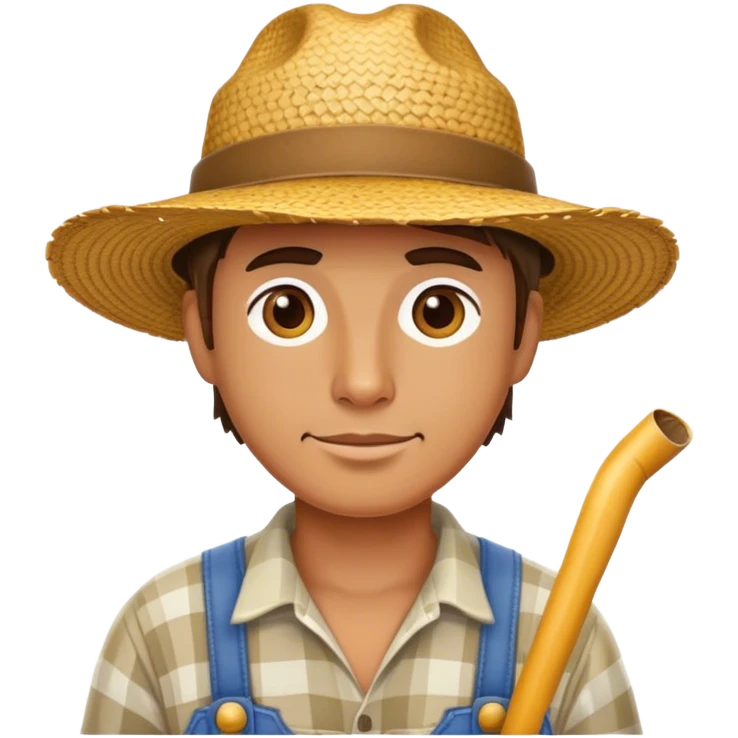 farmer with a straw hat emoji