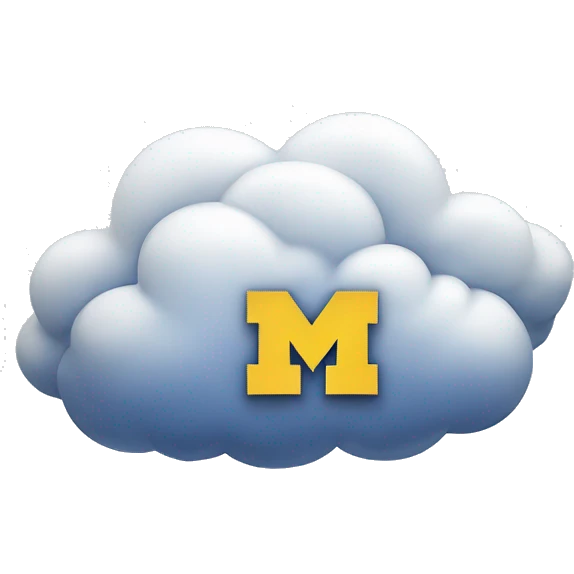 University of Michigan cloud emoji