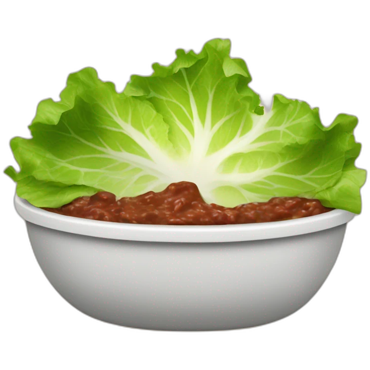Chipotle Bowl oval with lettuce on top emoji