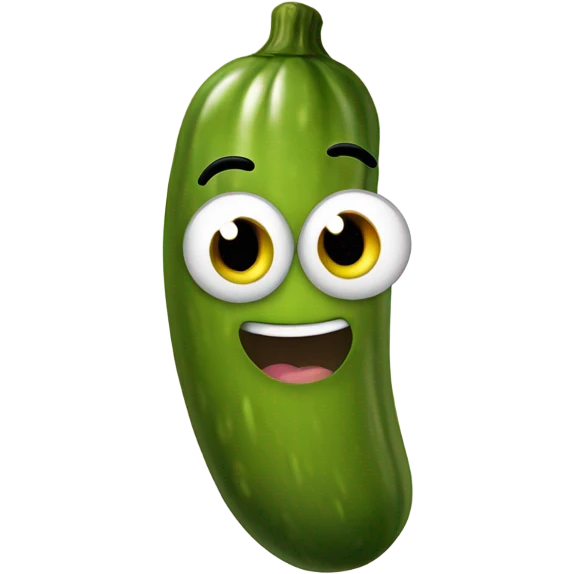 Pickle with face on it  emoji