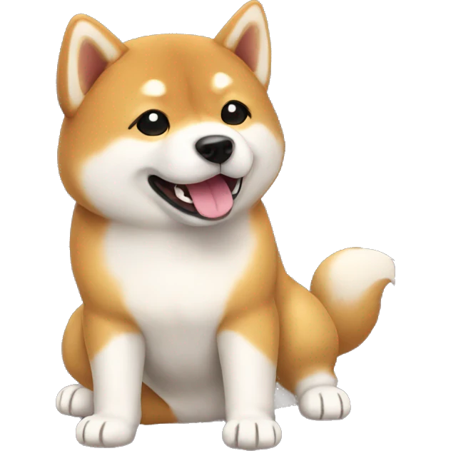 Shiba inu doing dumble curl emoji