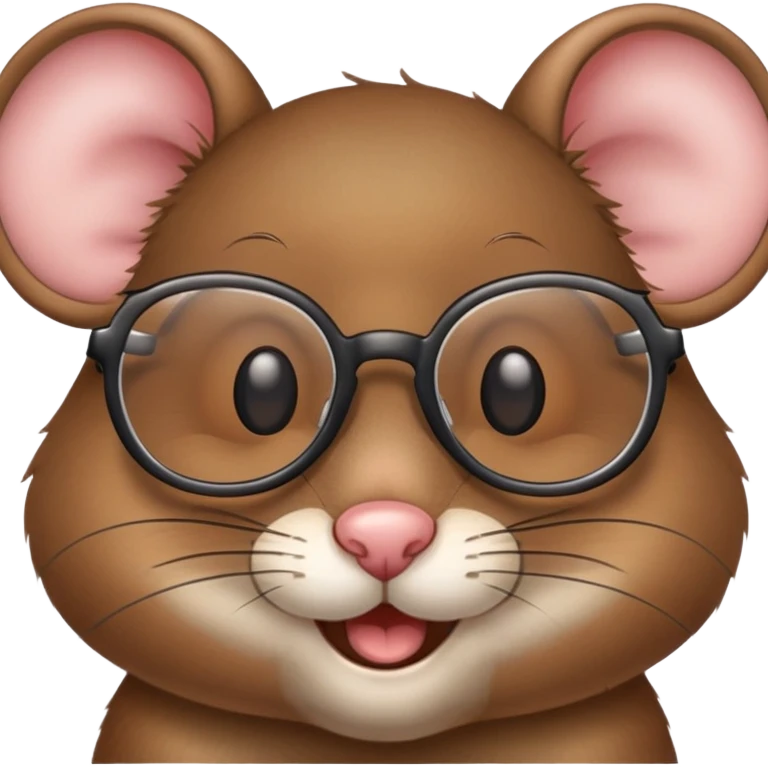 Mouse face  wearing glasses emoji