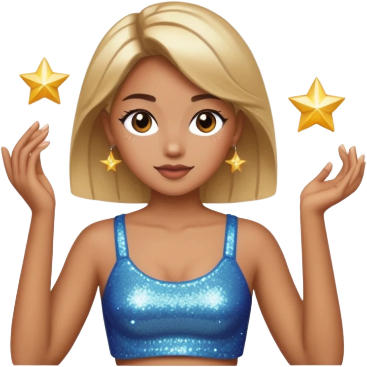 top corto ropa brillante emoji