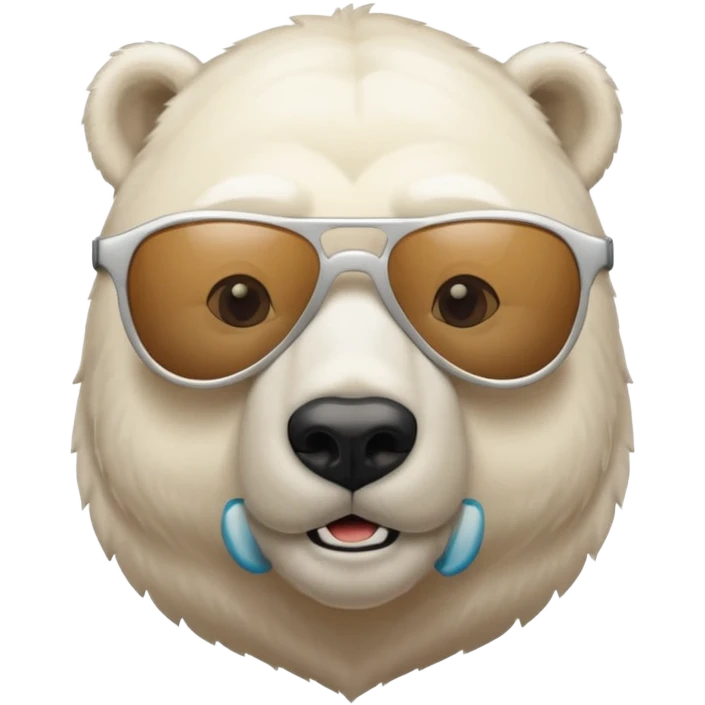 Oso polar millonario gafa de sol  emoji