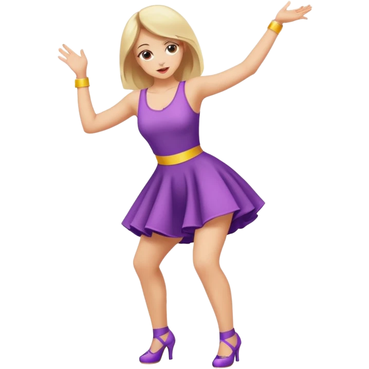 Girl twerking on dance floor  emoji