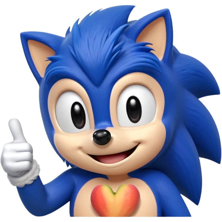 Sonic the Hedgehog giving a thumbs up emoji