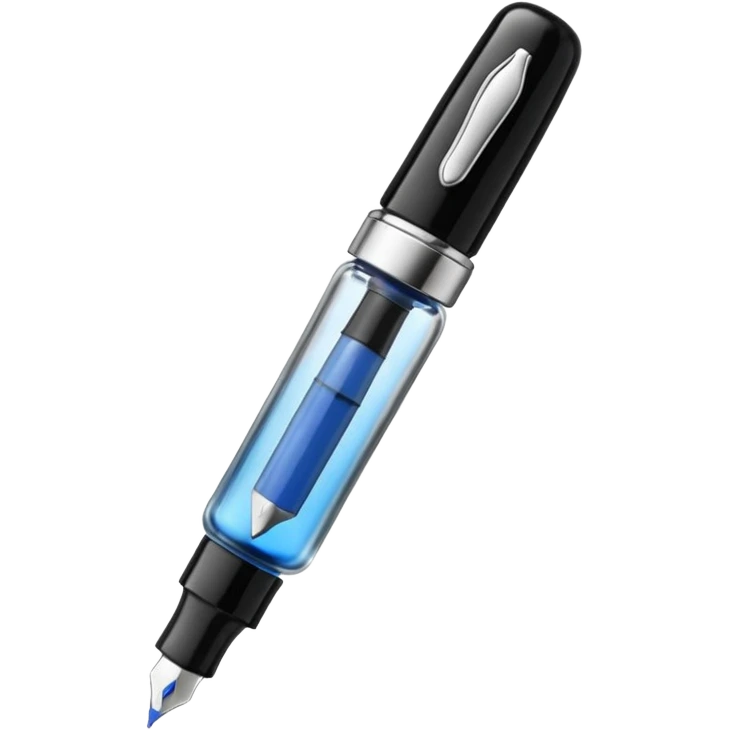 Academia Fountain pen + in bottle emoji