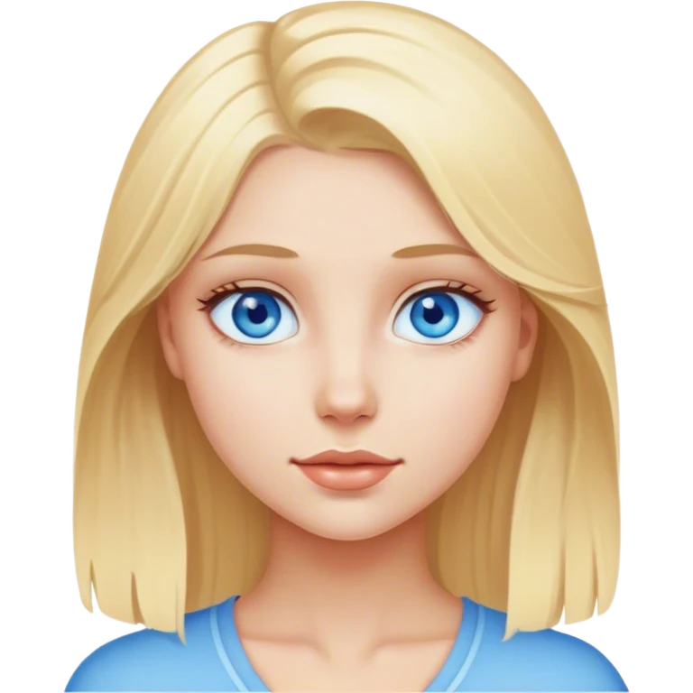 Blonde girl with blue eyes emoji