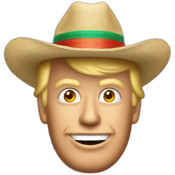 Donald Trump avec un Chapeau mexicain emoji
