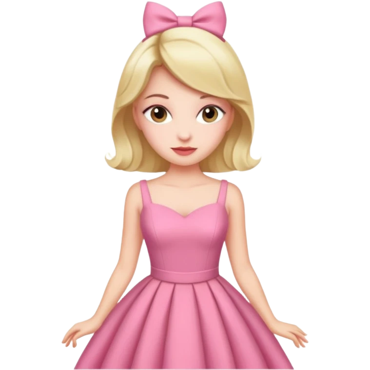Coquette pink lady emoji