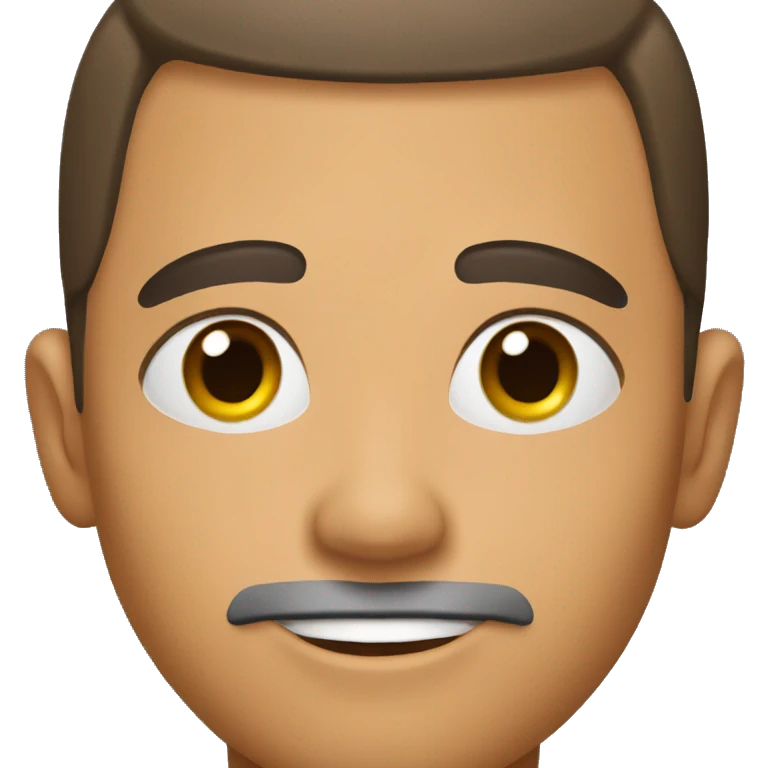 a brow guy with buzz cut emoji