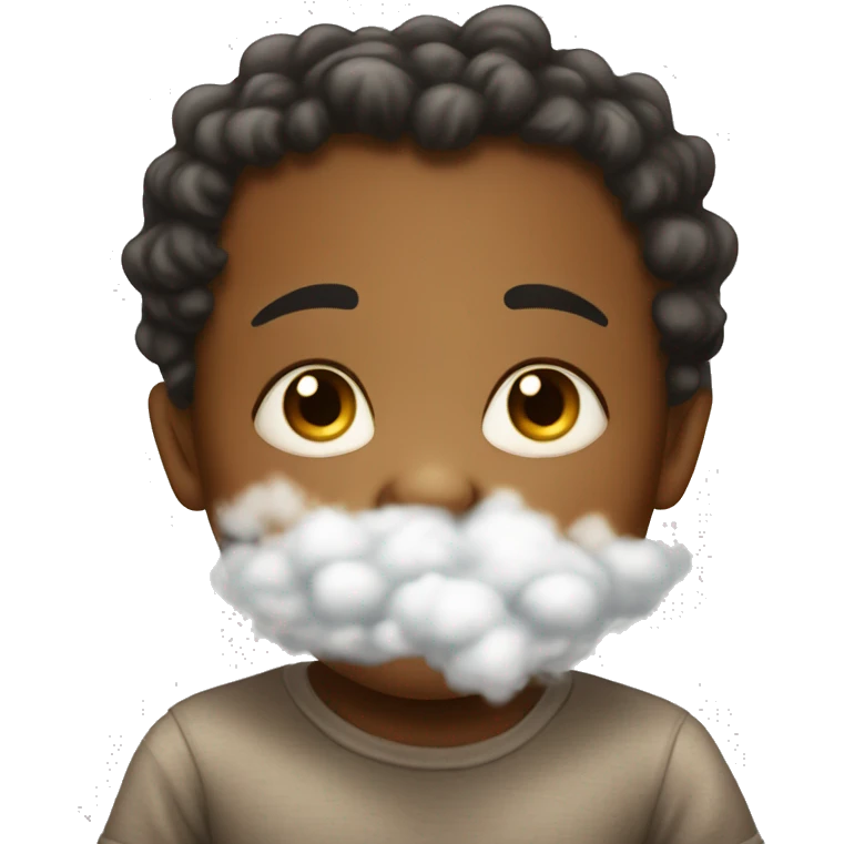 Highly annoyed baby with Steam from Nose emoji