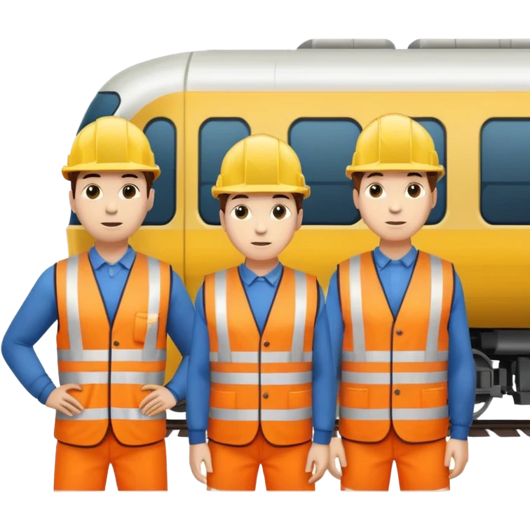 group of railway engineers emoji