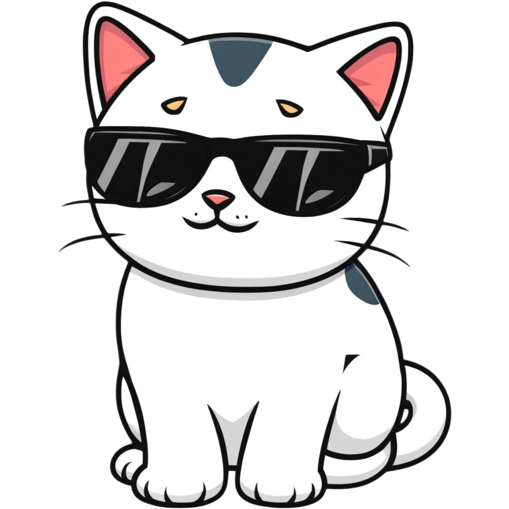 Cat with sunglasses emoji