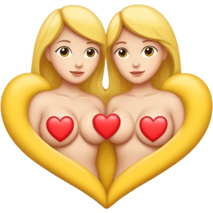 the yellow heart eyes emoji but for each eyes have a boob, so its like they are looking at boobs emoji