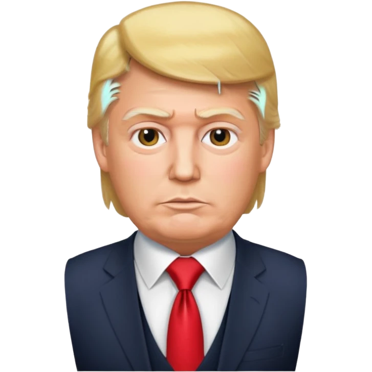 donald trump in vest with tie emoji