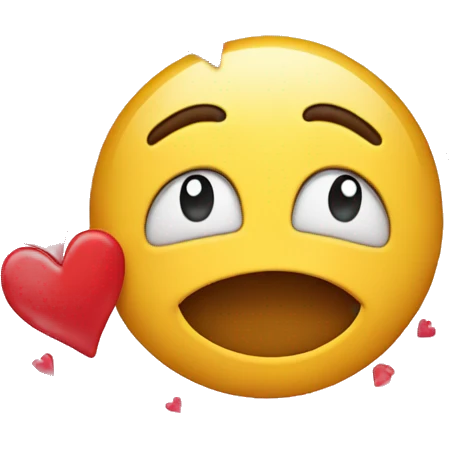 Face throwing up hearts emoji
