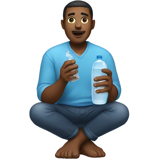 A dude with water in his hands  emoji