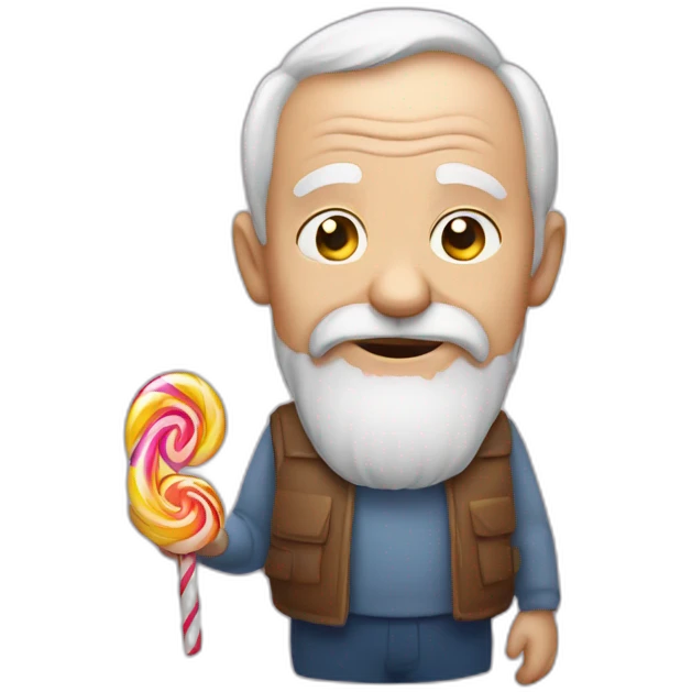 old man with candy  emoji