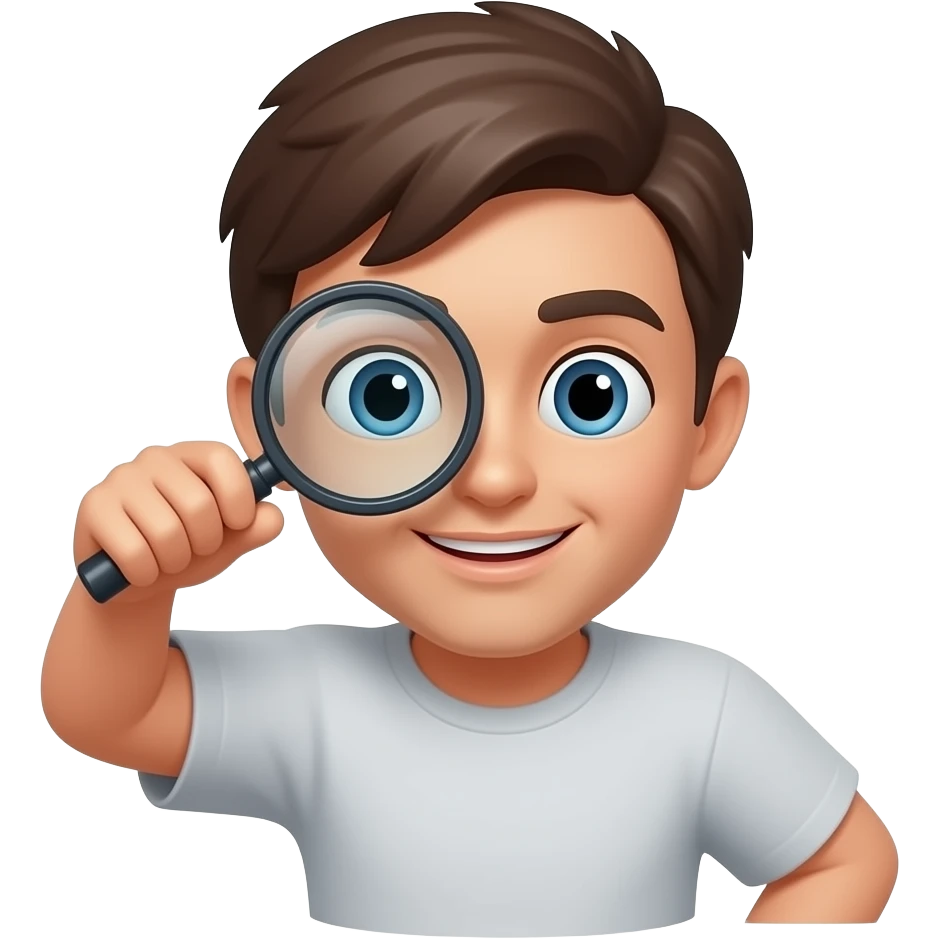 looking with magnifying glass emoji