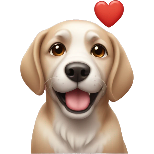 Dog in love emoji