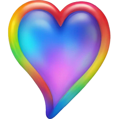Multicolored aura heart  emoji