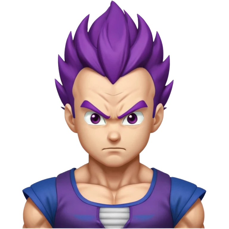 Vegeta ultra ego with purple hair emoji