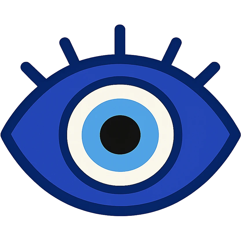 Evil eye 🧿 icon in a flat toon style  emoji