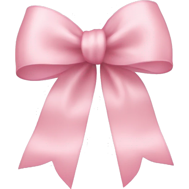 Light pink bow with long ribbon  emoji