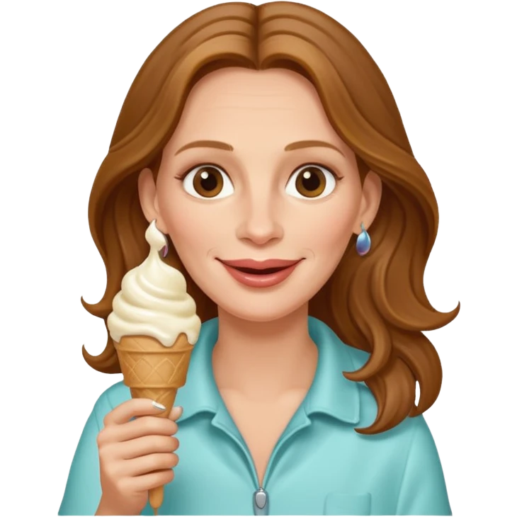 Julia Roberts eating ice cream emoji