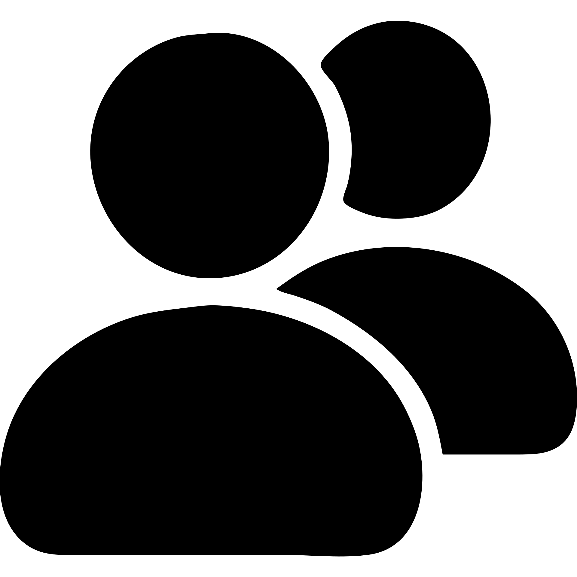simple silhouette representing followers: two stylized people side by side, solid shape without borders, orange color #fe6601, transparent background emoji