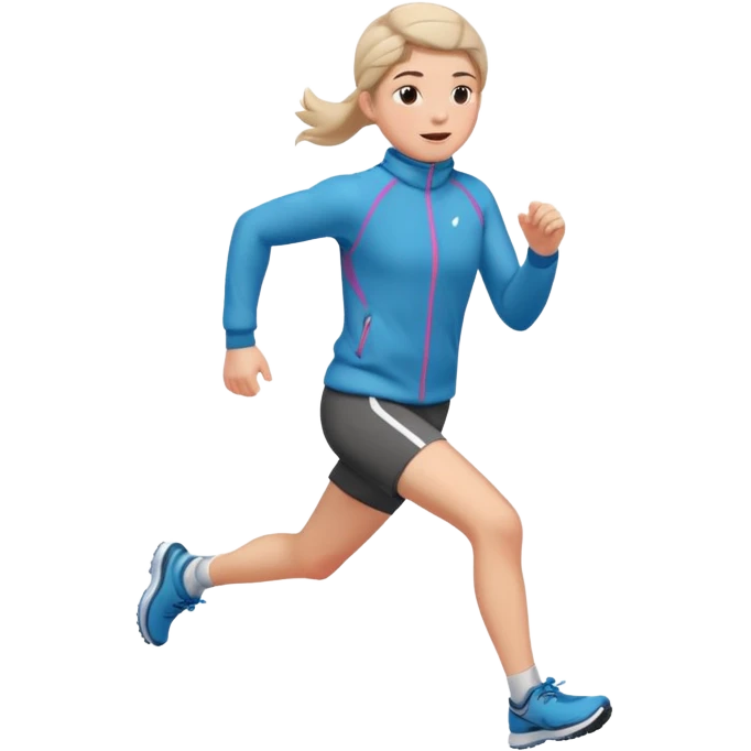 Winter running emoji