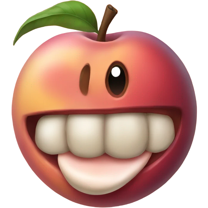 Tongue peach emoji