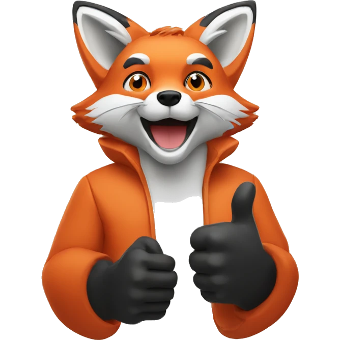 red fox thumbs up emoji